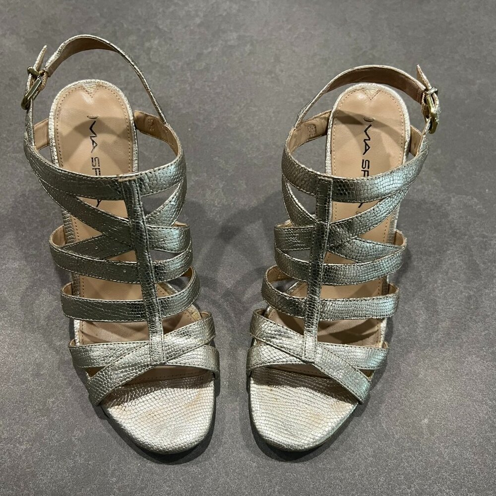Via Spiga Silver Sandals - Size 7.5